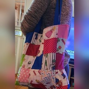 Quilted handcrafted tote